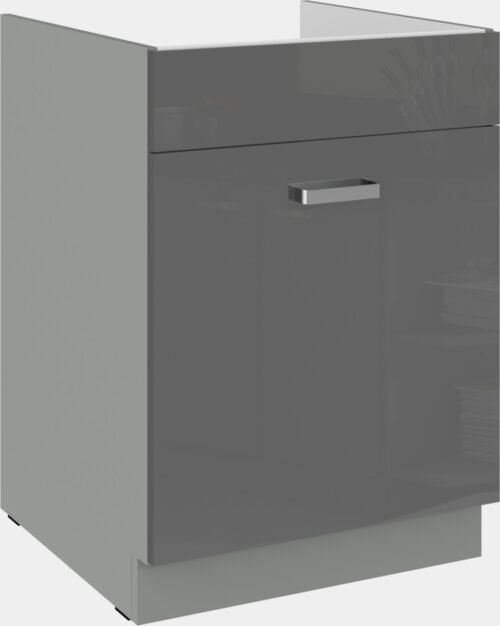 Base cabinet 60 cm, sink drawer, gray, 60 ZL 1S BB, PREMIUM BOX