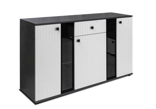 Salsa MDF chest of drawers, white/fabric – SALE