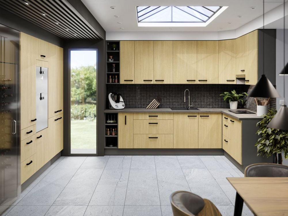 Cabinet for columns 60 cm oven drawers Scandi silkbone 60 DPS 215 3S1F - Image 3