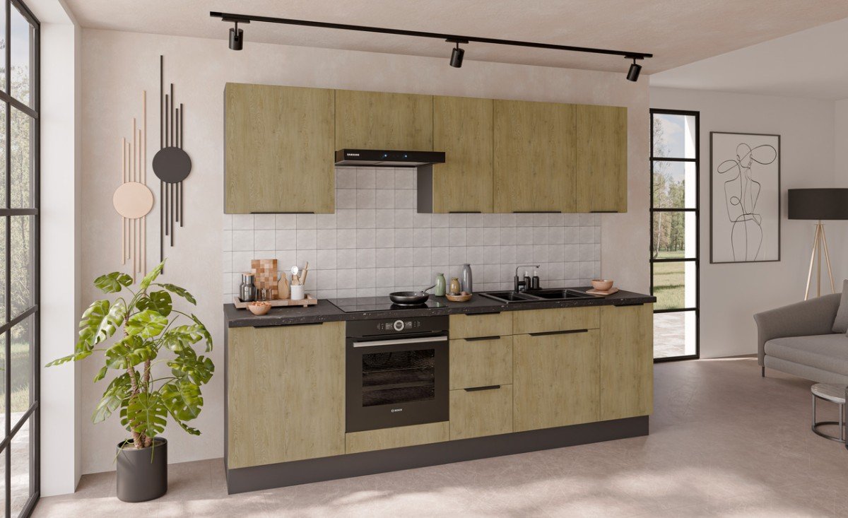 Kitchen set 180 cm Cremona anthracite color, kitchen 180 cm - Image 6