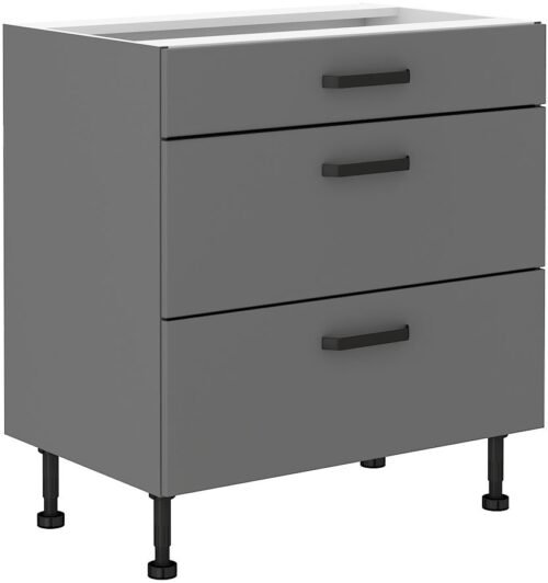 Base cabinet 80 cm with drawers Nessa 80D 3S BB