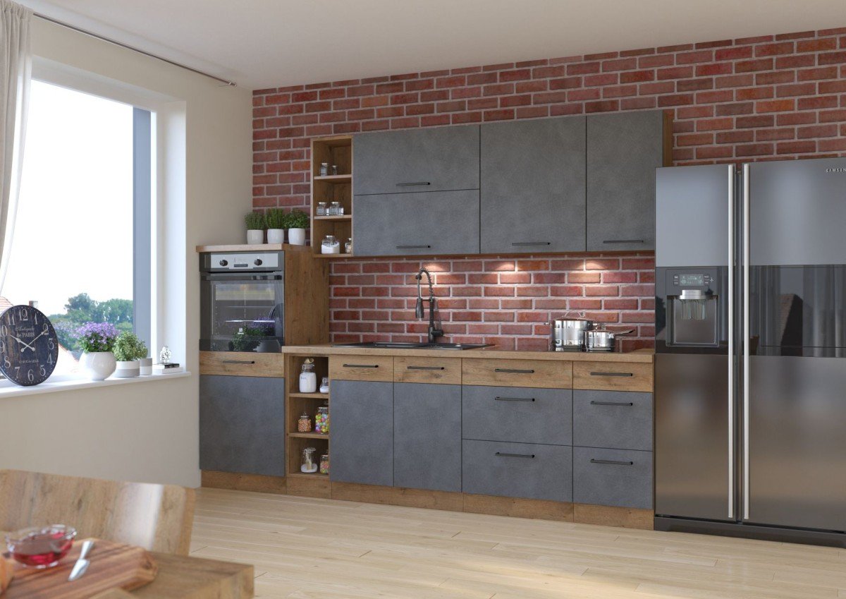 Vigo kitchen 270 cm graphite matte