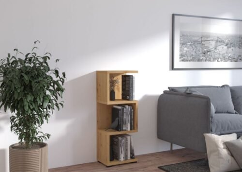More 02 freestanding shelf, oak color