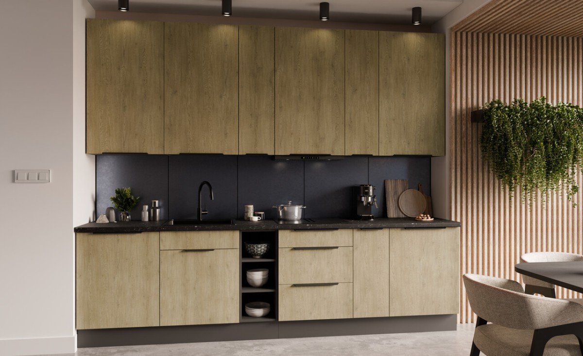 Kitchen set 180 cm Cremona anthracite color, kitchen 180 cm - Image 7