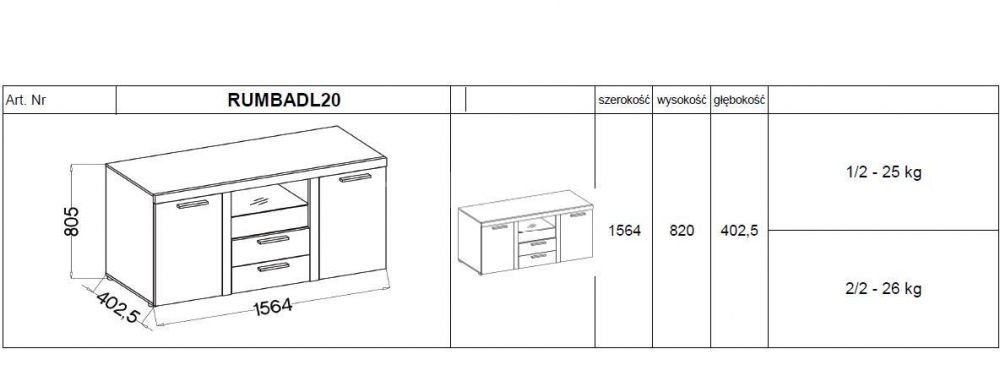 Rumba chest of drawers – Sonoma oak - Image 3