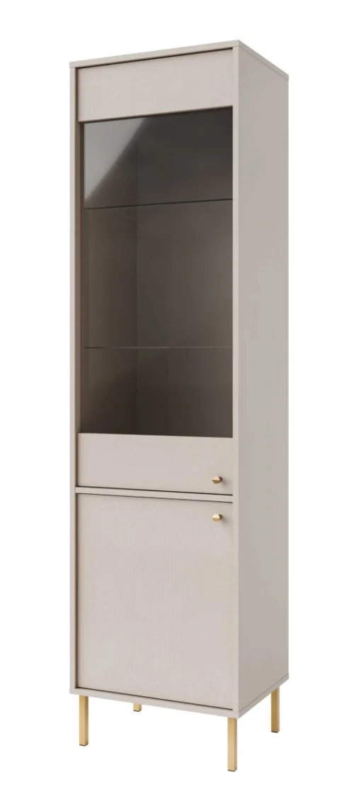 Tokyo 2D display cabinet with cabinets, beige
