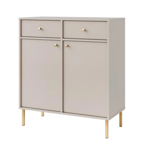Tokyo 2F2S chest of drawers with cabinets and drawers, beige