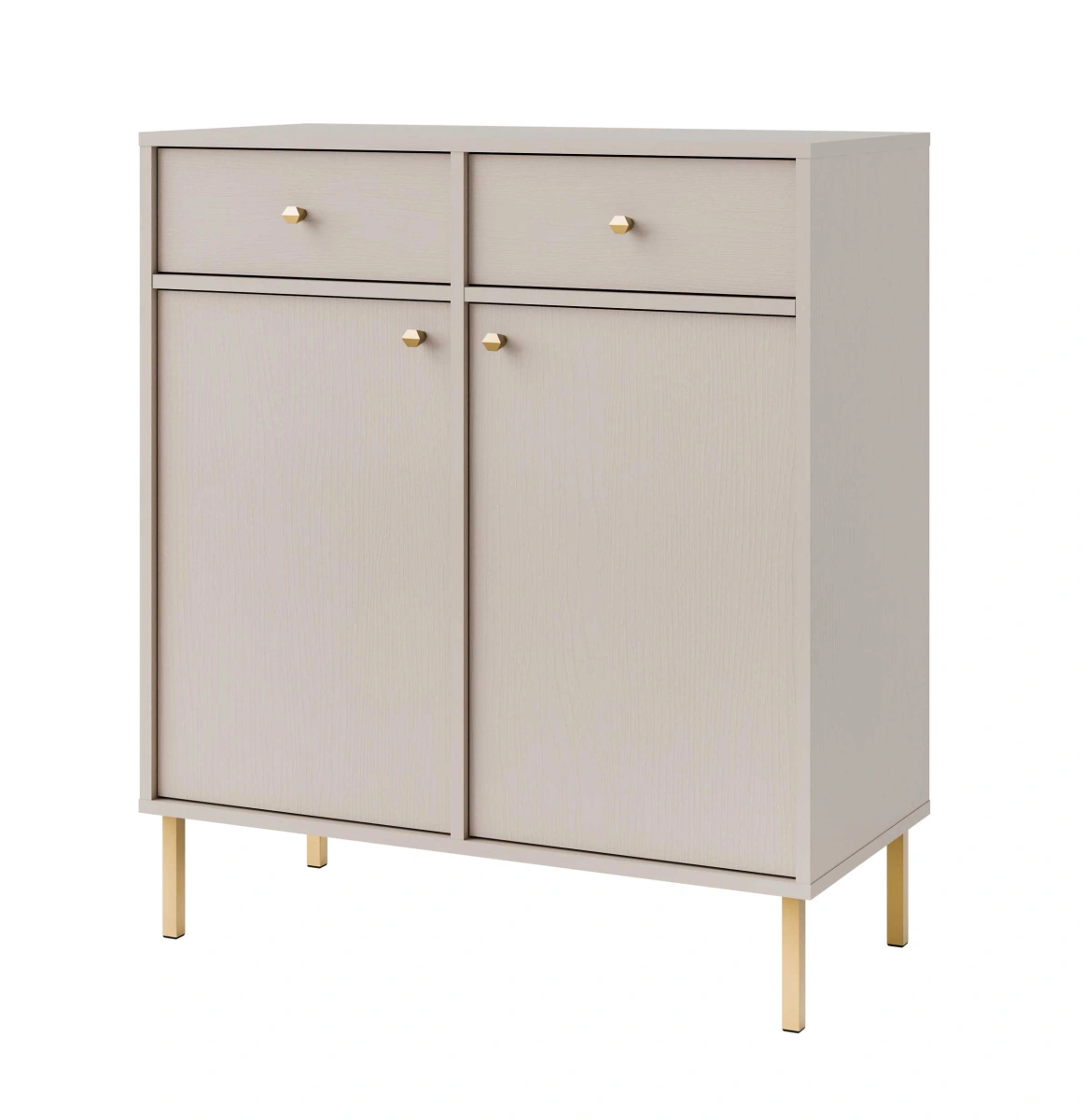 Tokyo 2F2S chest of drawers with cabinets and drawers, beige