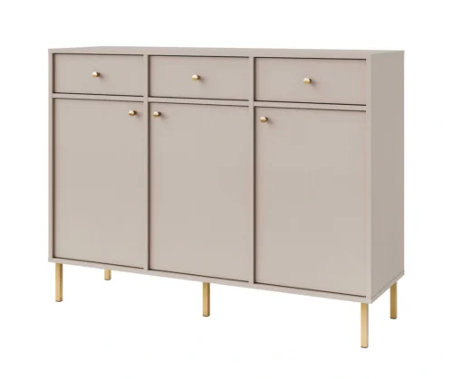 Tokyo 3F3S chest of drawers with cabinets and drawers, beige