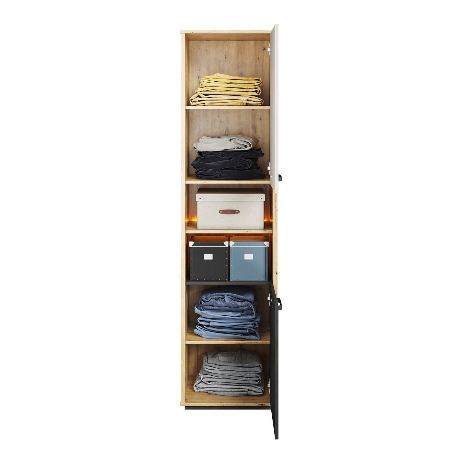 QUBIC QB-04 cabinet, faux oak/silk wood/raw steel - Image 4