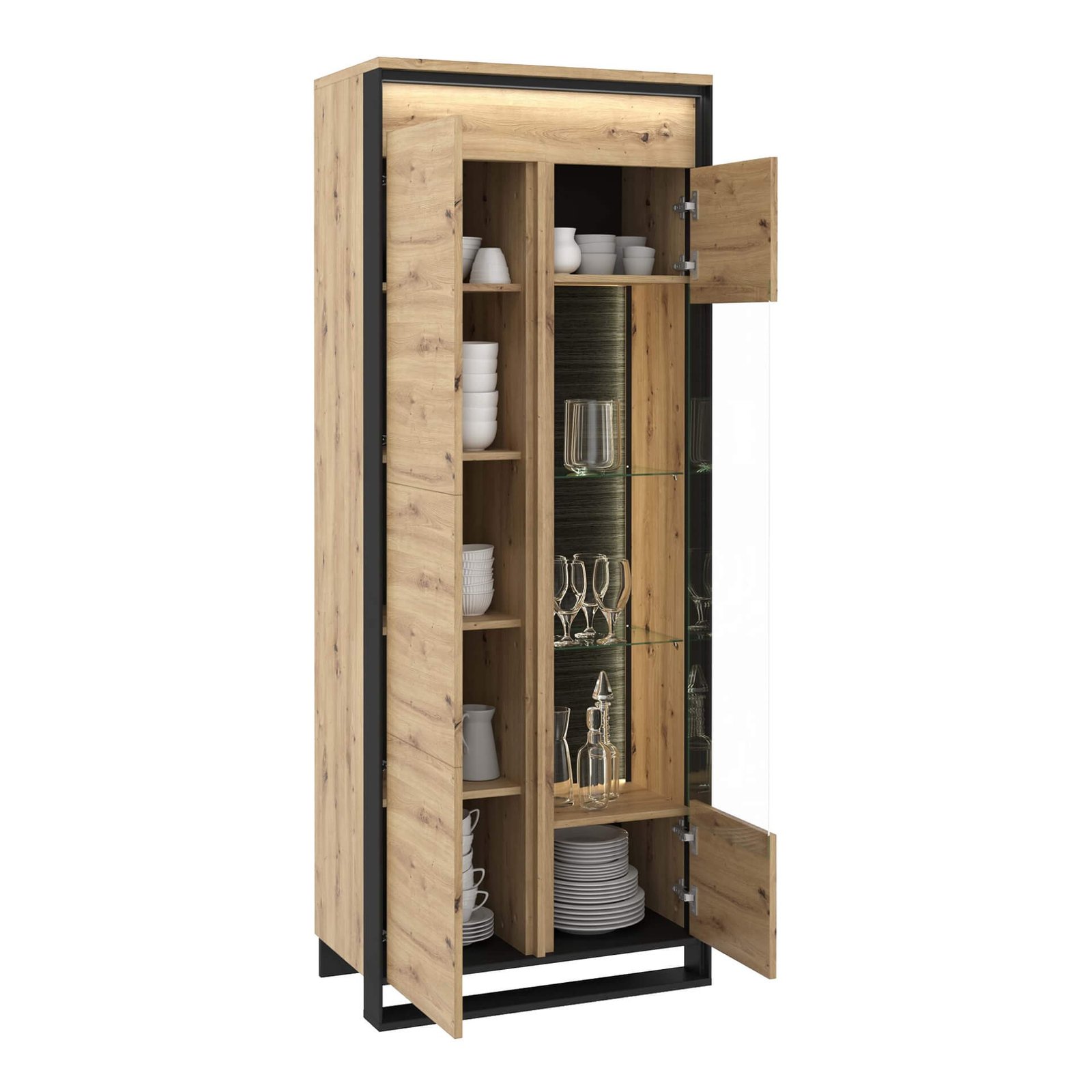 QUANT QA-03 display case, oak imitation / black - Image 4