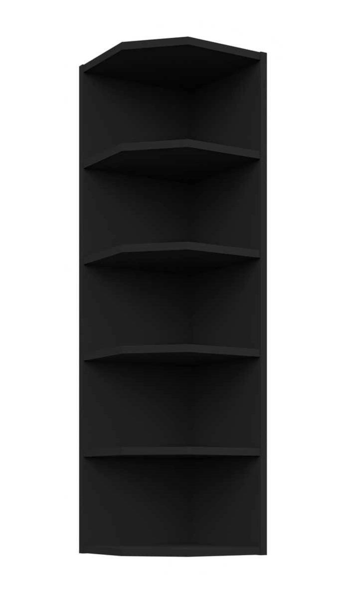Open top shelf with end 30 cm black 30 G-108 ZAK