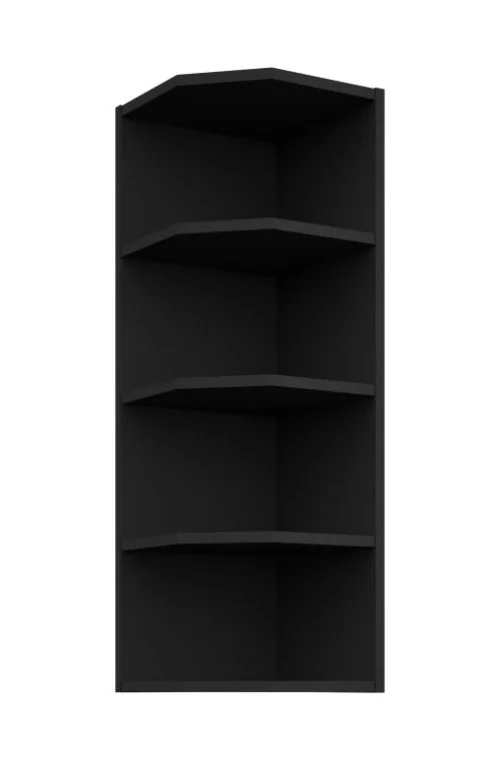 Open top shelf with end 30 cm black 30 G-90 ZAK