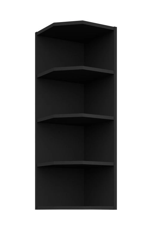 Open top shelf with end 30 cm black 30 G-90 ZAK