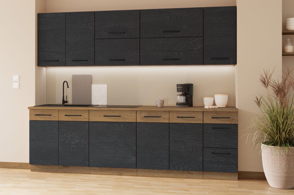 60 cm column cabinet, pantry 60 DK-210 2F Vigo Dark - Image 3