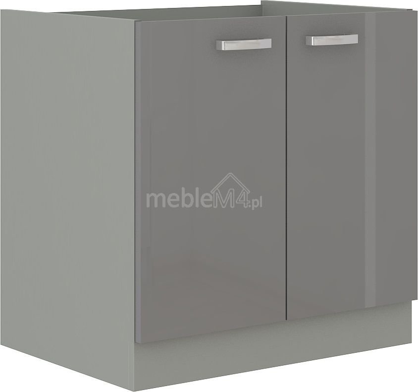 Grey 80 D 2F BB base cabinet