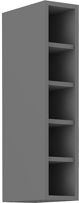 Open top shelf 15 cm anthracite 15 GOTW-72