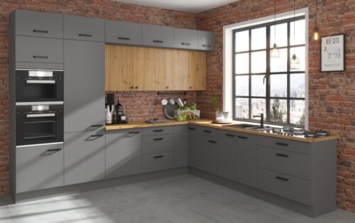 Corner kitchen furniture set 330-300 cm Ava + Nessa