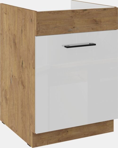 Base cabinet 60 cm for sink drawer Vigo white glossy 60 ZL 1S BB PREMIUM BOX