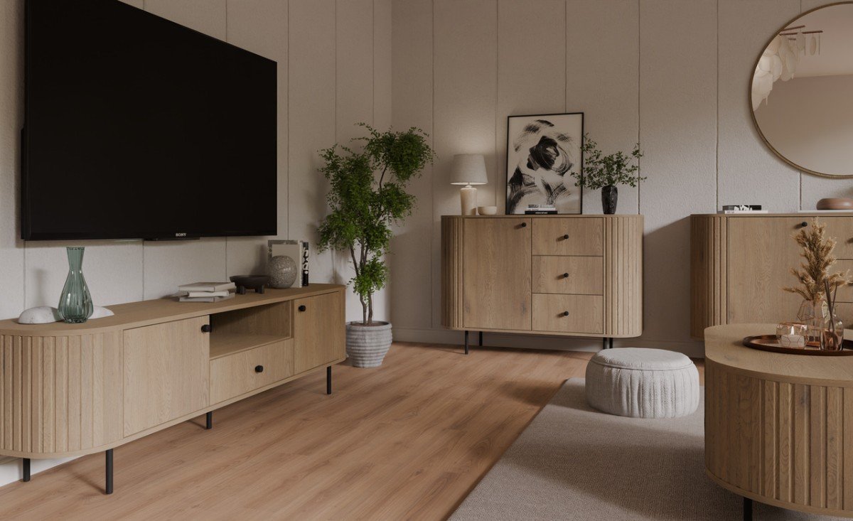 Coffee table with shelf 200 Oval cremona oak - Image 4
