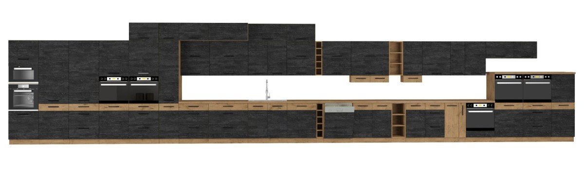 60 cm column cabinet, pantry 60 DK-210 2F Vigo Dark - Image 5