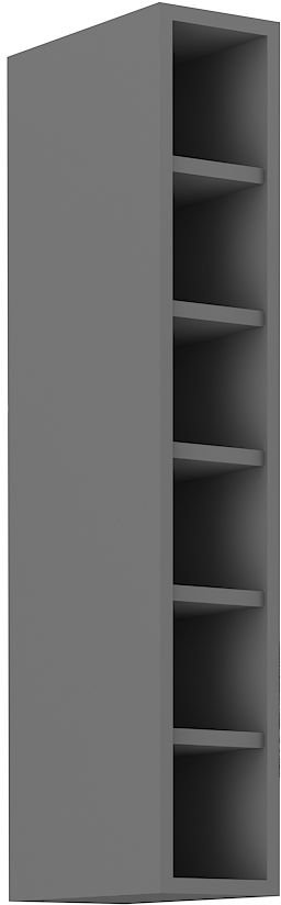 Open top shelf 15 cm anthracite 15 GOTW-90