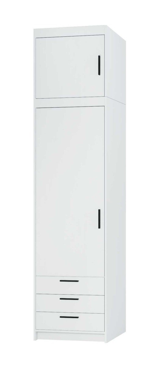 Elena wardrobe with drawers 1D3S white matte - Image 2