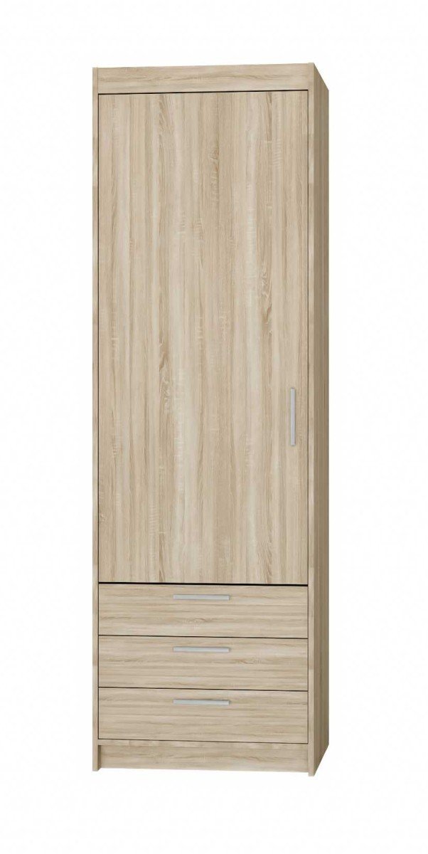 Elena wardrobe with drawers 1D3S, Sonoma oak