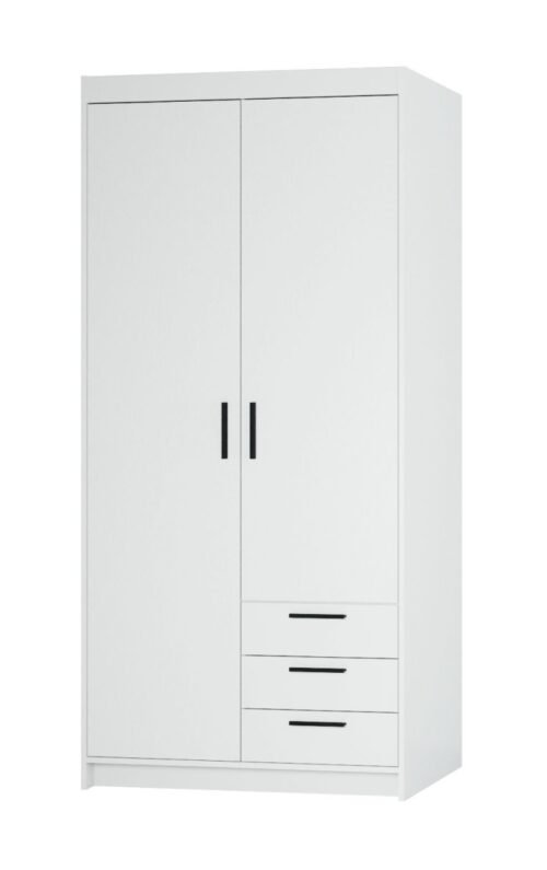 Elena wardrobe with drawers 2D3S white matte