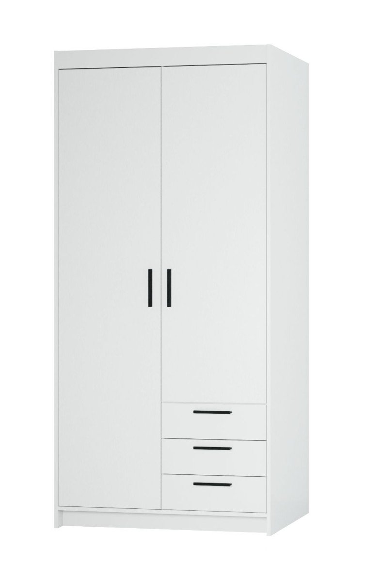Elena wardrobe with drawers 2D3S white matte