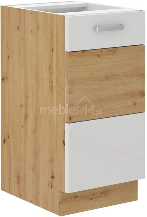 Artisan white glossy base cabinet 40 D 1F BB