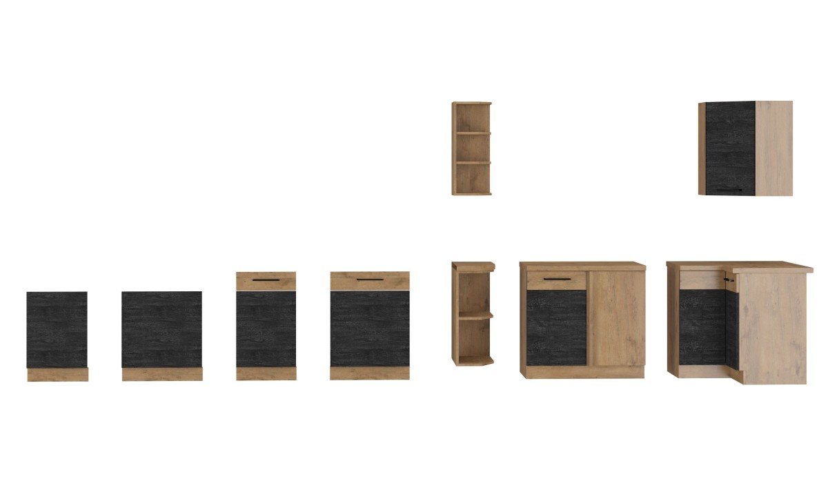 60 cm column cabinet, pantry 60 DK-210 2F Vigo Dark - Image 6