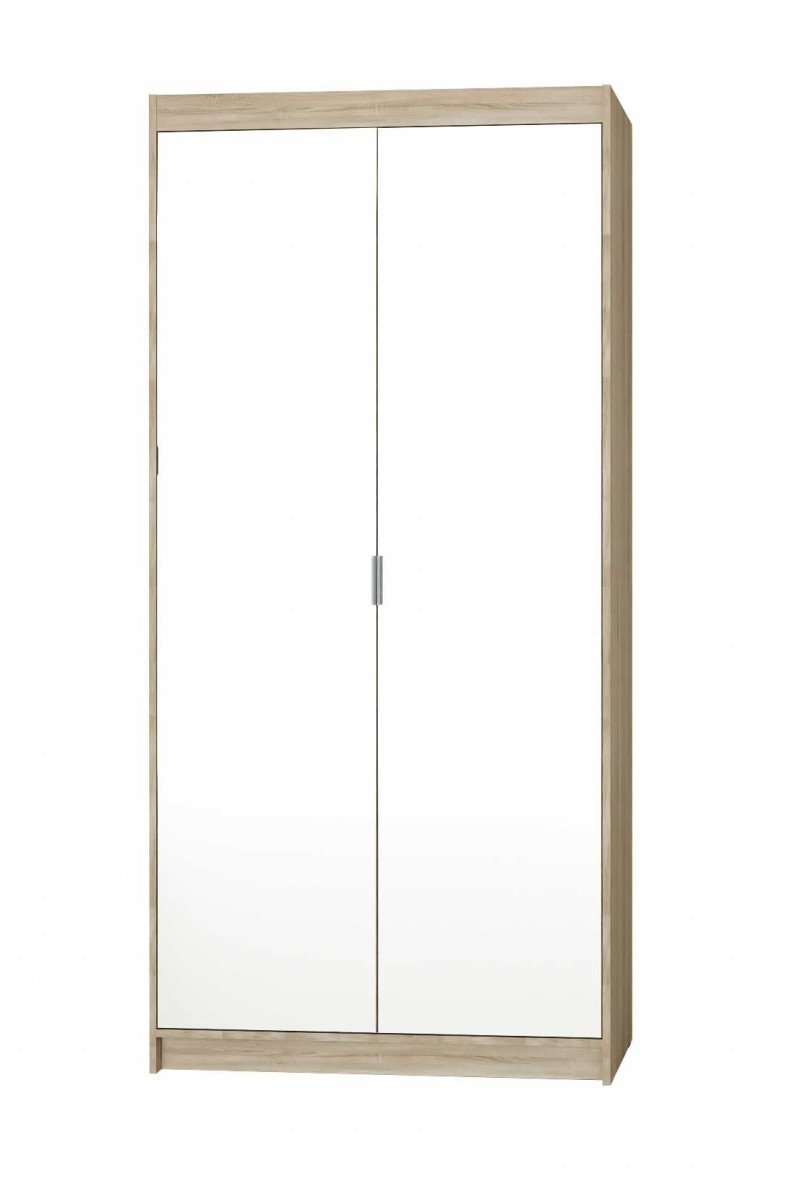 Elena wardrobe with 2D mirrors, Sonoma oak