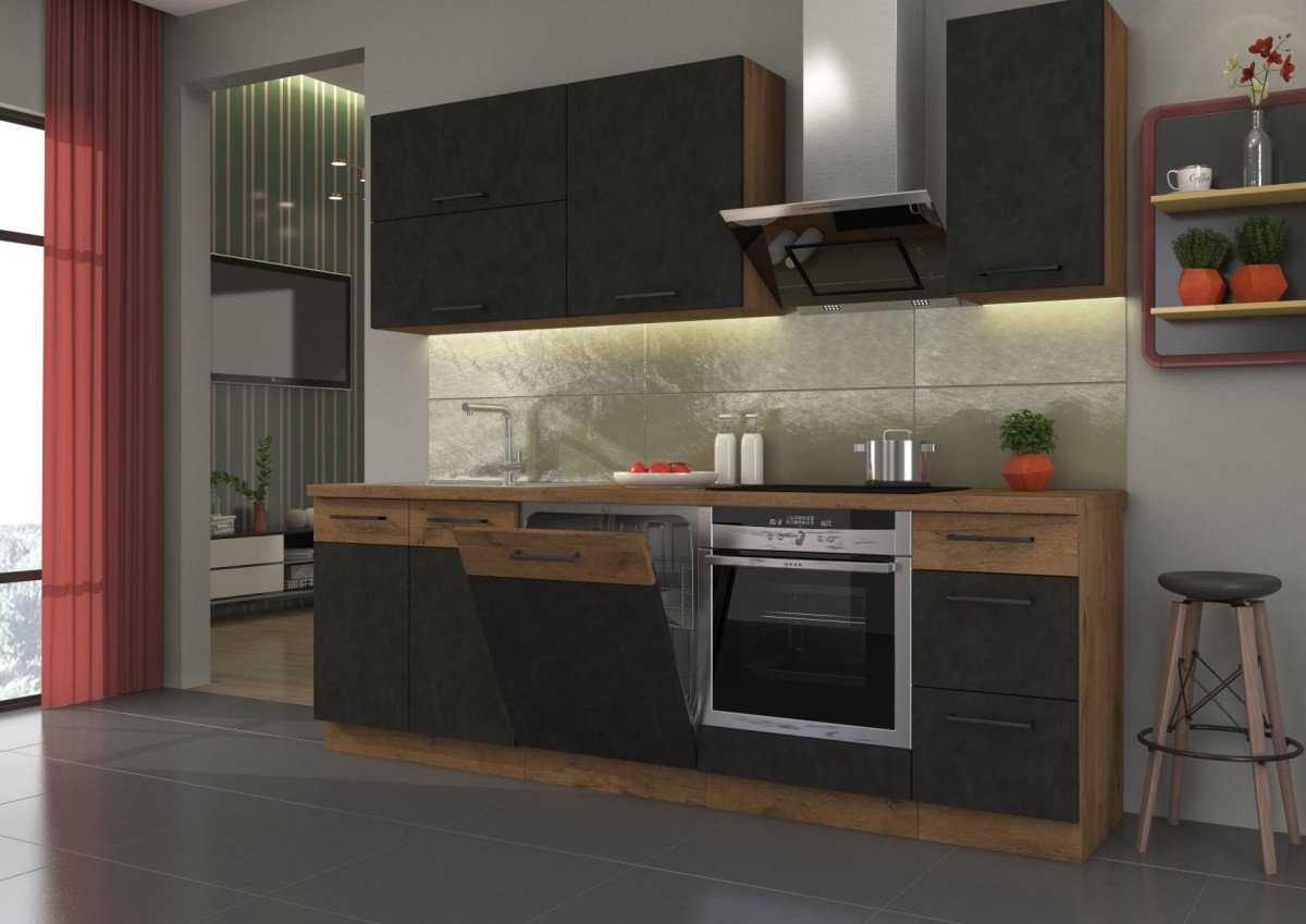 Vigo wall cabinet graphite matt 80 GU-36 1F - Image 2