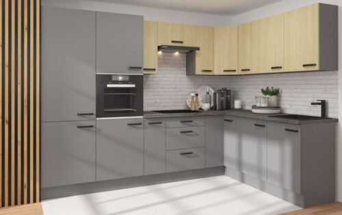 Corner kitchen set 300-200 cm, Nessa and Scandi kitchens