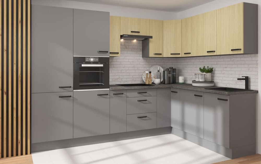 Corner kitchen set 300-200 cm, Nessa and Scandi kitchens