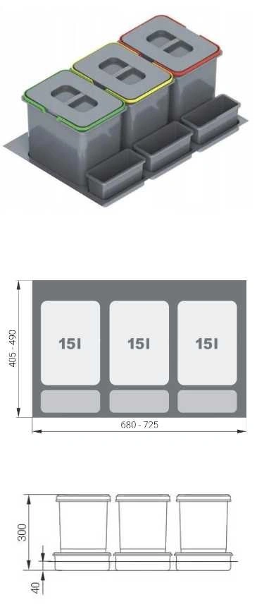 Base cabinet 80 cm sink drawer Bianka 80 ZL 1S BB PREMIUM BOX - Image 3