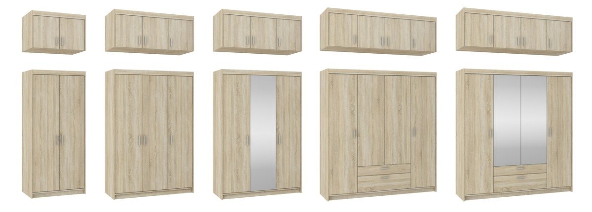 Elena wardrobe with drawers 1D3S beige - Image 6