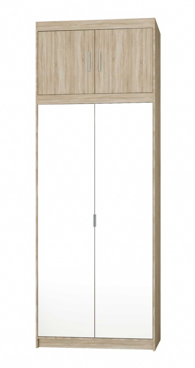 Elena wardrobe with 2D mirrors, Sonoma oak - Image 2