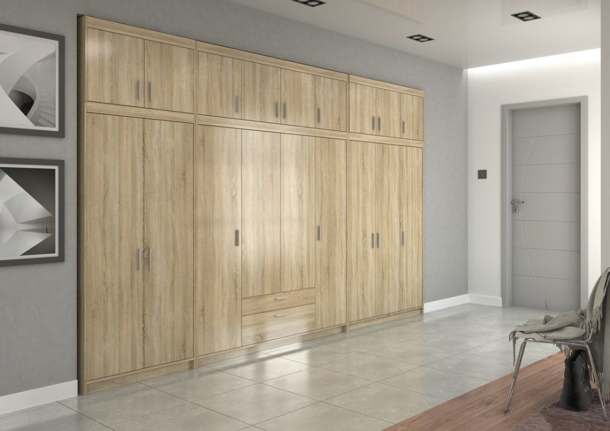 Elena wardrobe with drawers 1D3S beige - Image 7