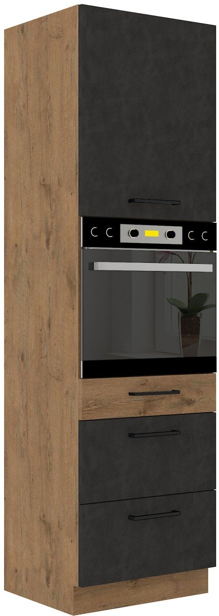 Vigo stove column cabinet graphite matte 60 DPS-210 3S 1F