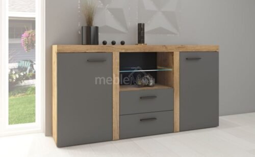 Rumba graphite chest of drawers – Lefkas oak