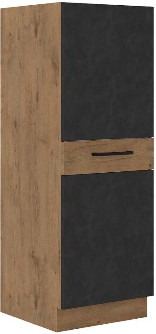 Vigo column cabinet with drawers, matte graphite color 50 DK-145 1F (3S) BB