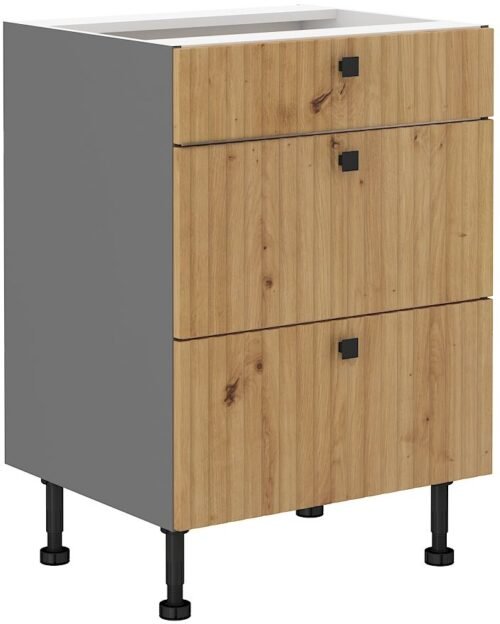 Base cabinet 60 cm with drawers Ava 60D 3S BB