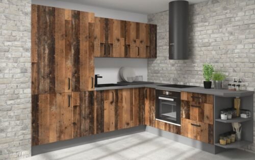 Corner kitchen furniture set 270/240 cm, antique style