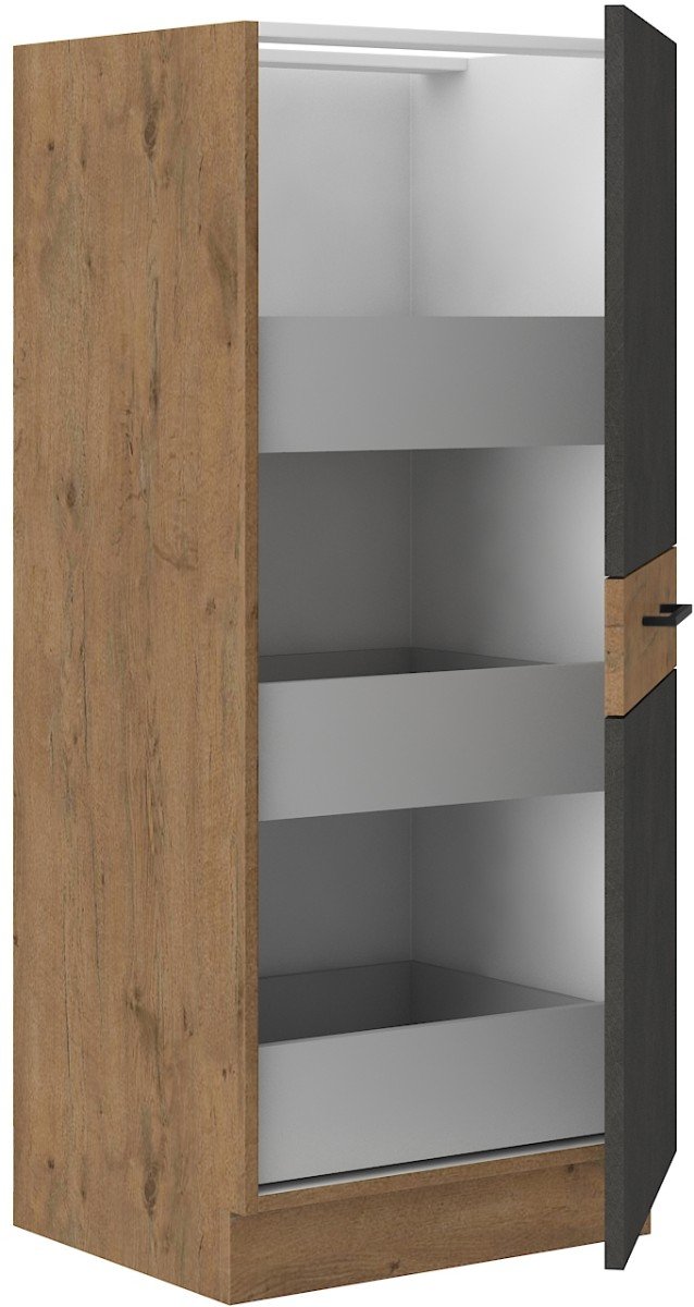 Vigo column cabinet with drawers, matte graphite color 50 DK-145 1F (3S) BB - Image 2
