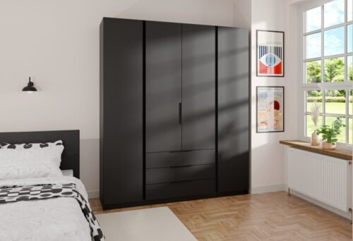 Kaja BL/BL 4F 3S four-door wardrobe