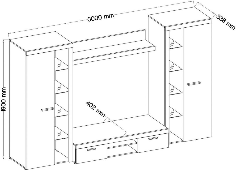 Rumba XL wall cabinet, Sonoma oak - Image 3