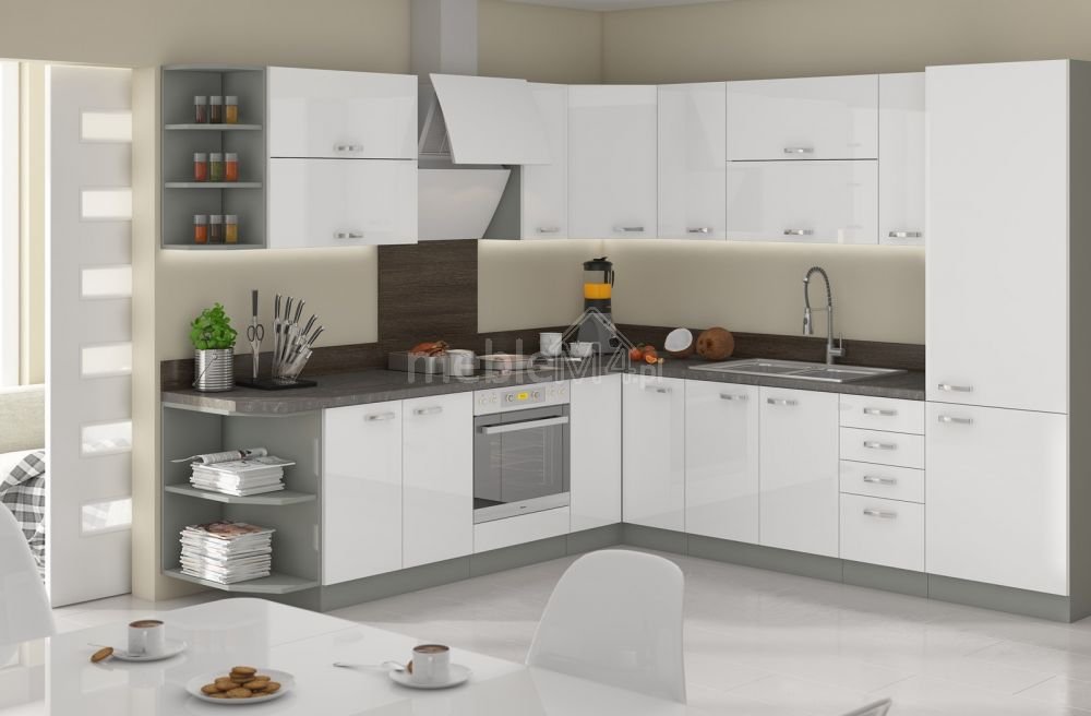 Bianka corner kitchen set without countertop