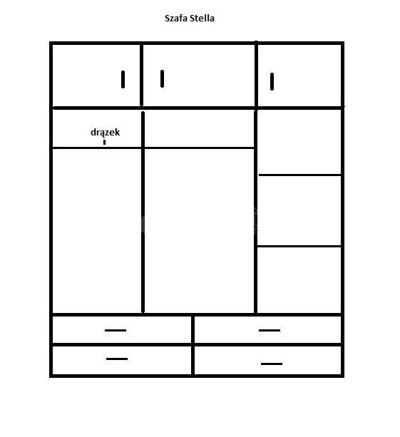 Three-door beech wood wardrobe "Stela" - Image 3